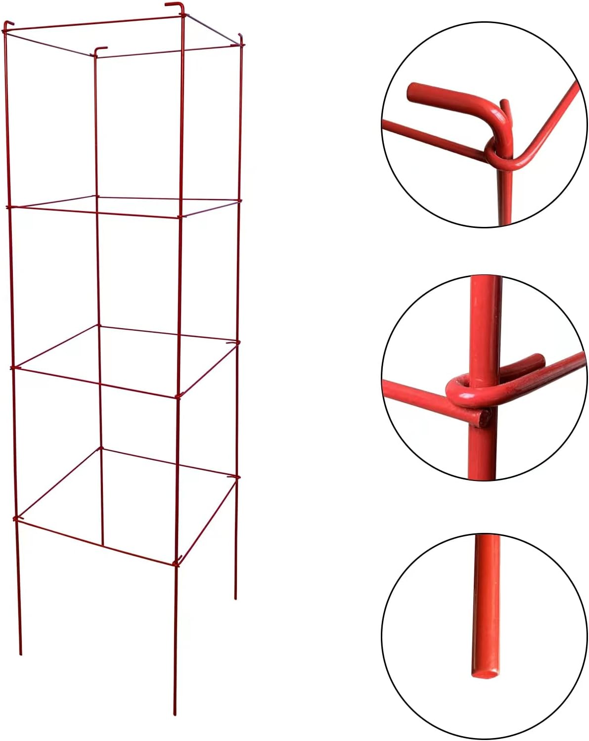 6-Pack Tomato Cage for Garden Plant Support- Up to 46inch | Garden Stakes Tomato Cage,Tomato Trellis for Potted Plants