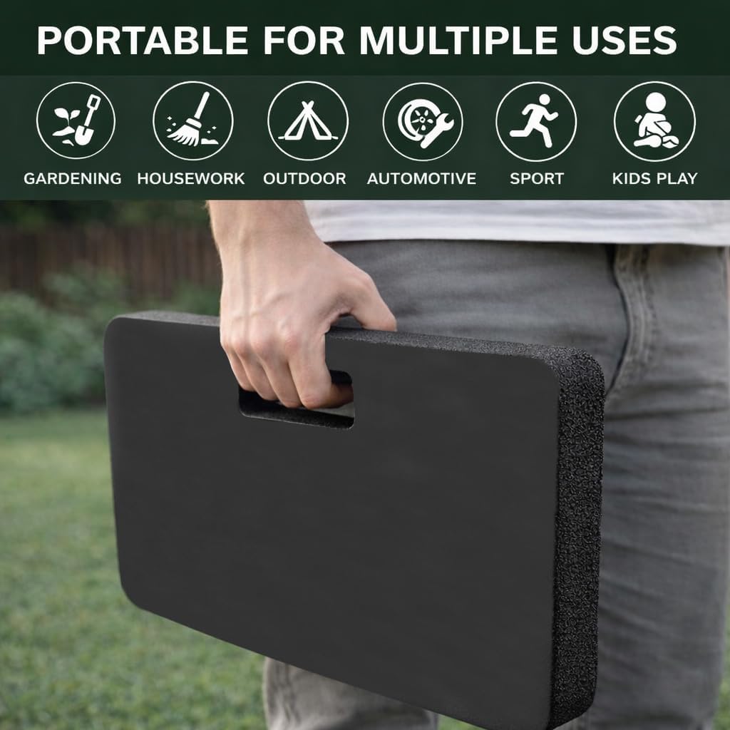 Gardzen 3 Pack Extra Thick Kneeling Pad for Gardening Work | 1.5 Inch Soft NBR Foam Knee Cushion Bathing Baby, Large