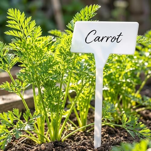 KINGLAKE GARDEN Outdoor Plastic Plant Labels 50 Pack 11.8 inch Outdoor