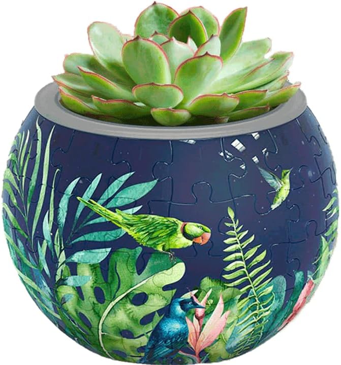 PieceRelax Unique 3D Puzzle Planter - 80 Plastic Pieces [K1106]