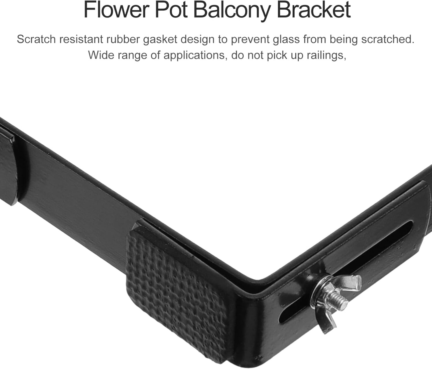 Kisangel Flower Pot Bracket Wall Planter Hook for Balcony Railing Adjustable Plant Hooks for Deck Boards Outdoor