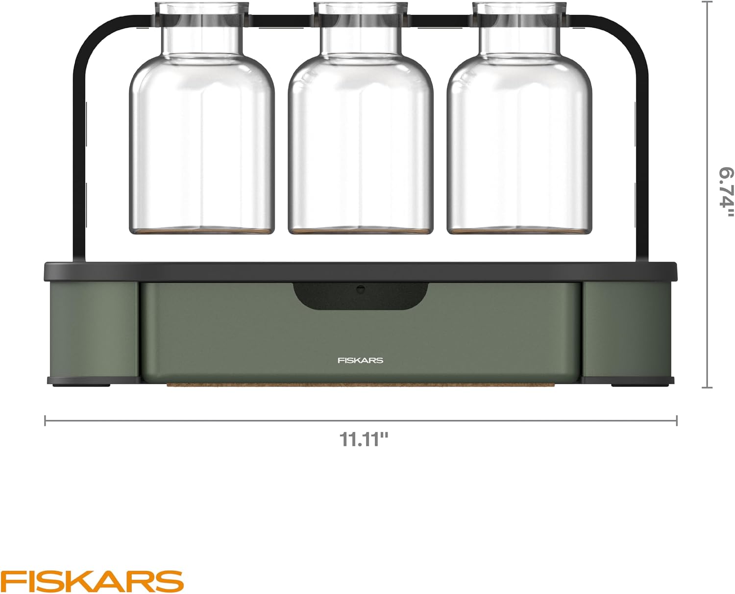 Fiskars Plant Propagation Station, Hydroponic System for Indoor Gardening | Glass Test Tube Vases w/ Metal Rack &