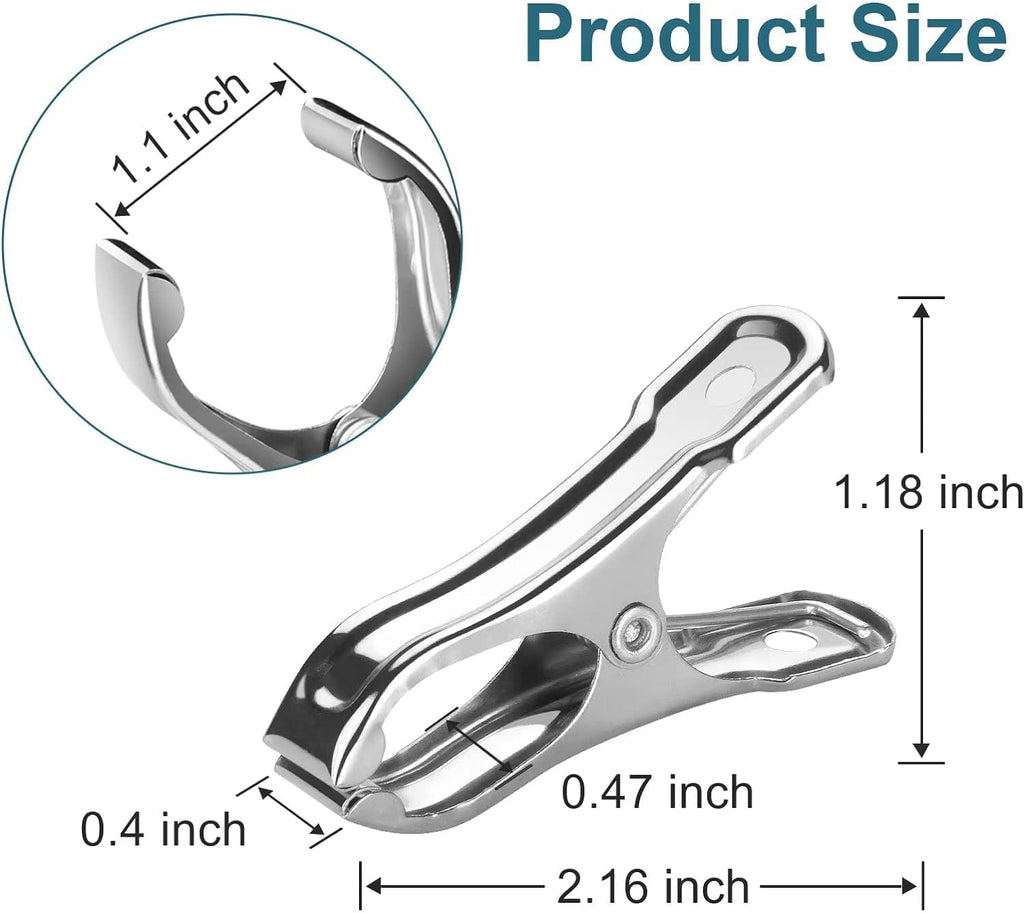 120 Pcs Garden Clips, Greenhouse Clamps, Stainless Steel Greenhouse Clips for Netting, Heavy Duty Row Cover Clips with