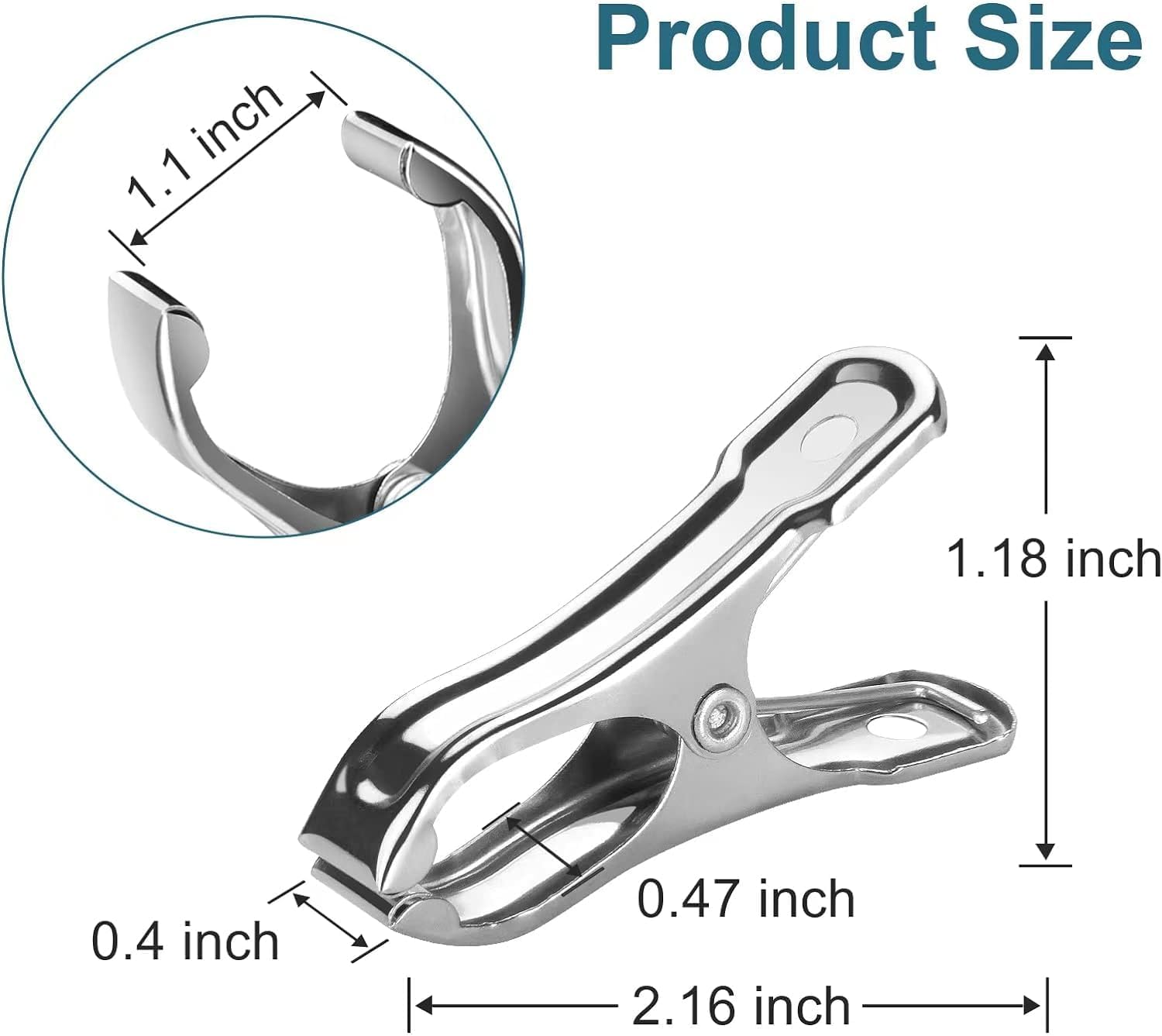 120 Pcs Garden Clips, Greenhouse Clamps, Stainless Steel Greenhouse Clips for Netting, Heavy Duty Row Cover Clips with