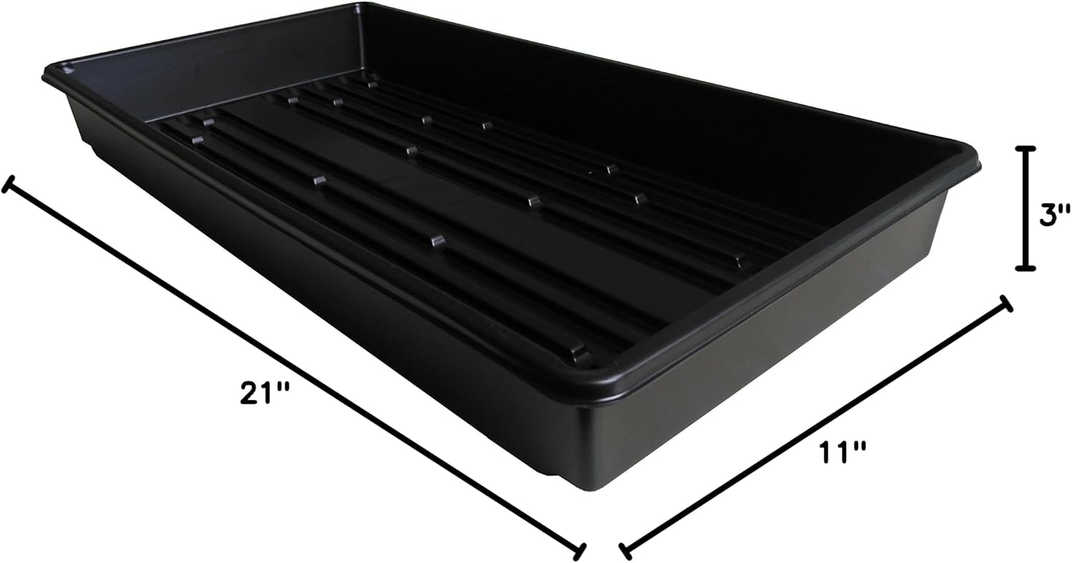 Hydro Crunch D940001700-10PK 10" x 20" Propagation Flat Grow Trays, (Pack of 10)