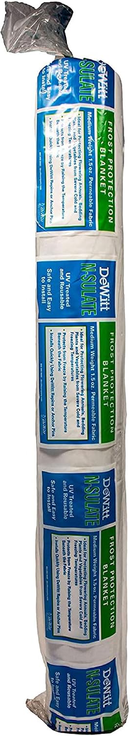 Dewitt Plant Cover - Frost Protection - 2 Pack 12 x 250 ft - 1.5 oz Fabric | UV-Treated Material, Air And Water