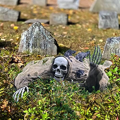 ESSENSON Halloween Zombie Groundbreaker, 65 Inch Skeleton Prop for Outdoor, Lawn, Yard, Patio Decoration, Graveyard Haunted House Decor
