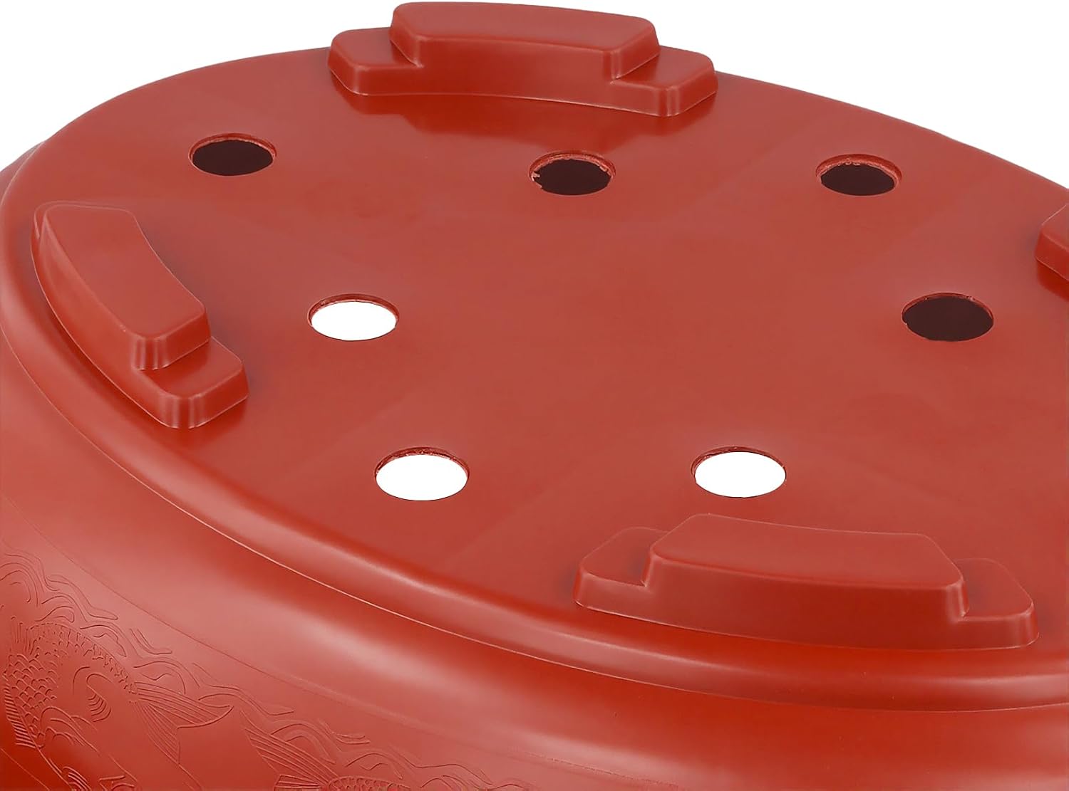 HOIGON 8 PCS 15 x 11 Inch Plastic Oval Bonsai Training Pots, Red Large Shallow Oval Planter Pot with Drainage Hole
