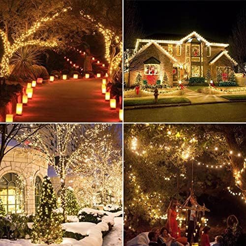 HAILI XMGQ 105FT 300 LED Christmas Lights Outdoor Waterproof (Warm White)