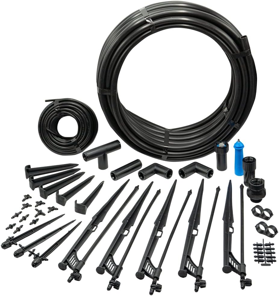DIG SM50 Adjustable Micro Sprayer 46 Piece Kit for Gardens - Versatile and Efficient Watering up to 500 sq. ft.