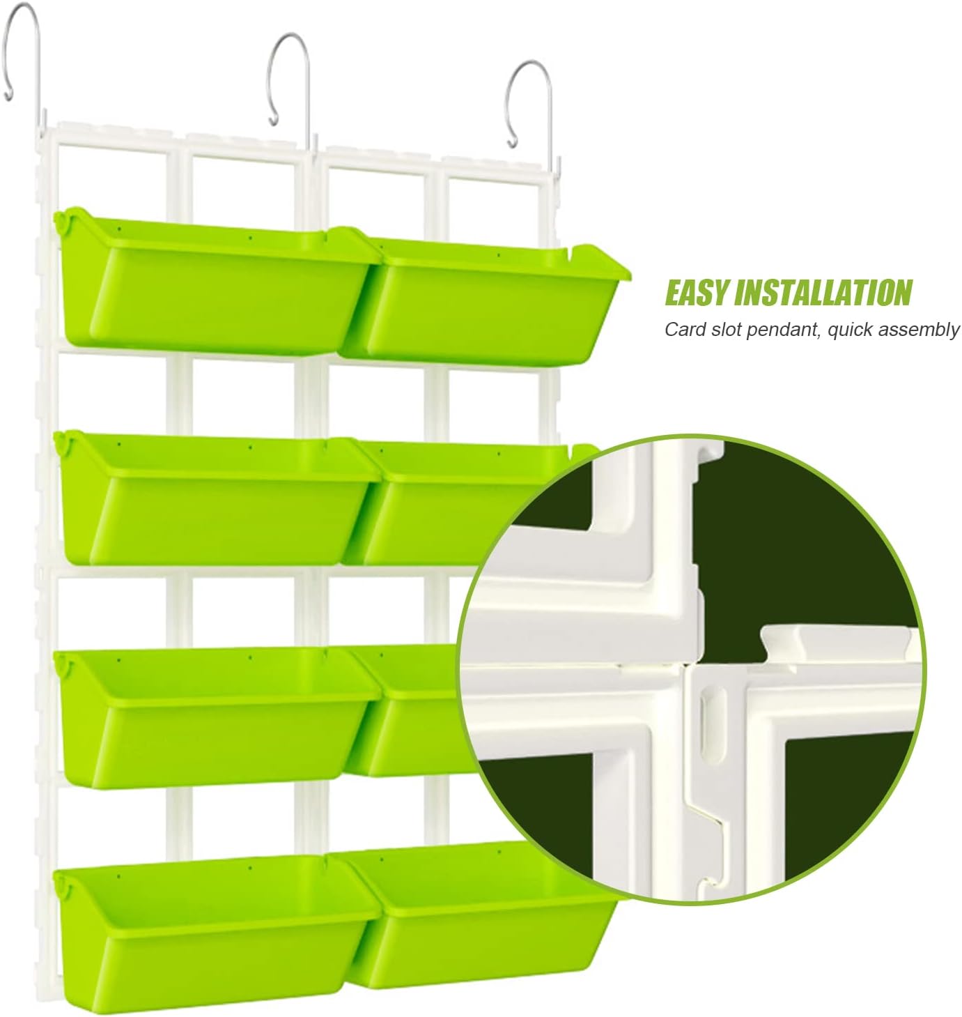 Vertical Garden Wall Planter, Wall Mounted Planter 4-Tier 8 Pockets Vertical Garden Wall Planter Raised Beds Hanging
