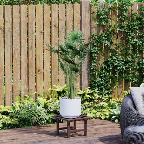 Metal Plant Stand, 330 lbs Square Pot Shelf, Indoor Outdoor Coffee