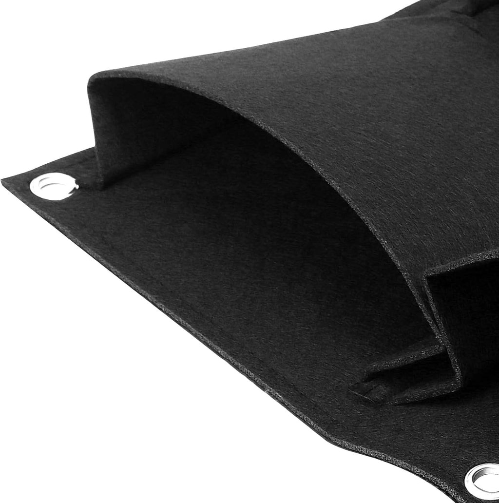SOUJAP 2 Pack 18 Pockets Vertical Wall Garden Planter Plant Grow Bag, Hanging Felt Grow Bags Vertical Wall Garden for