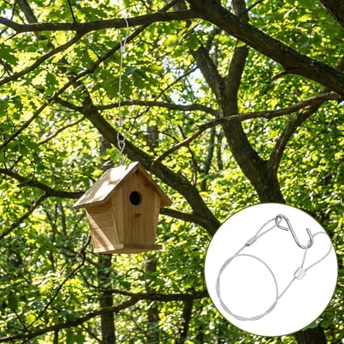 4 Pcs Bird Feeder Hanger Set, PVC Coated Bird Feeder Chain and Hook