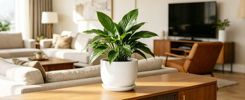 8 Inch Ceramic Planter, Plant Pots with Drainage Hole and Separable Saucer,Indoor-Outdoor Round Succulent Orchid Flower