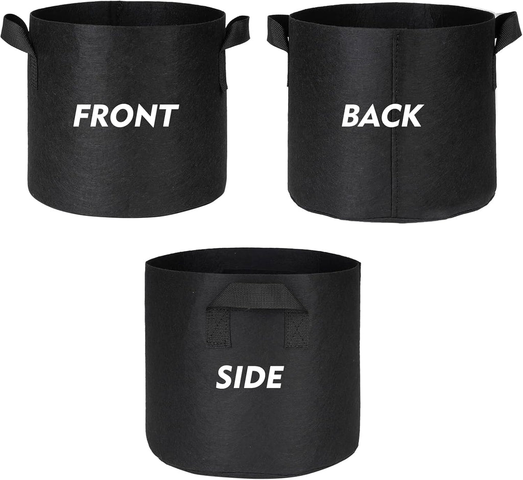 WEIFENG 3-Pack 40 Gallon Grow Bags, XL Heavy Duty Fabric Planter with Handles for Extra Large Trees, Big Shrubs