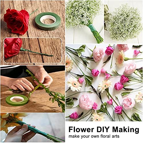 Floral Arrangement Kit - DIY Bouquet Making Tools - 24 Gauge Stem & Paddle Wire, Wire Cutter, Tapes