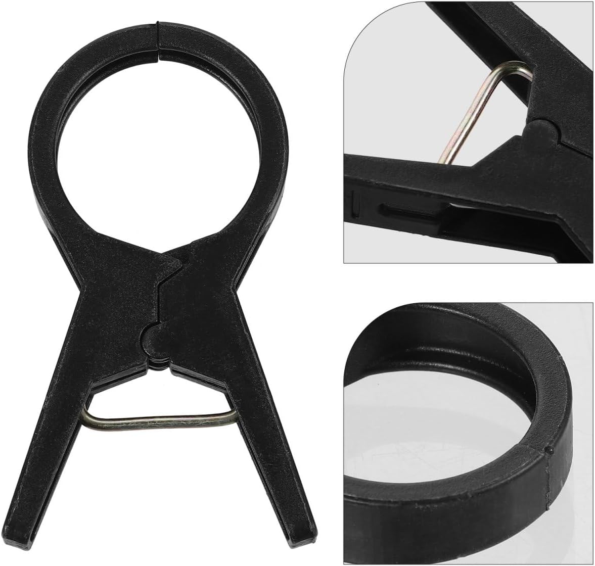 BESPORTBLE Tie the Vine Clip 100Pcs Black Plastic Garden Clips for Tomato and Cucumber Support Durable Plant Ties for