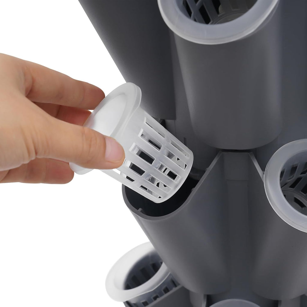 Hydroponics Growing System, 50-Plants Indoor Hydroponic Tower with Pump System, Vertical Garden Planter with Wheels