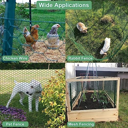 Mklsit Chicken Wire for Floral Arrangements, 15.7 x 157 Inches, Green