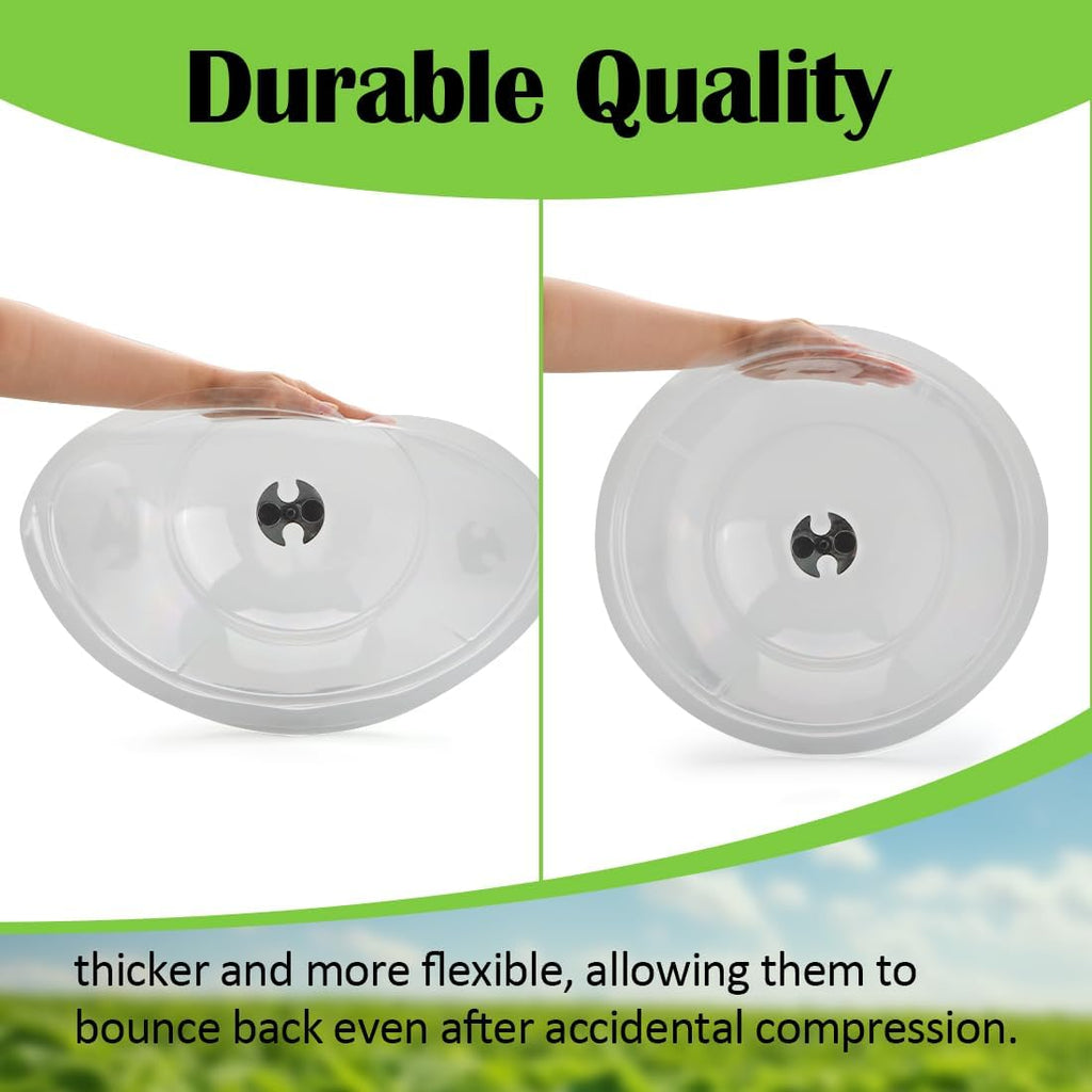 RooTrimmer 13 Inch Humidity Domes Garden Cloches for Plant Protection, Protectors from Animals, Garden Clear Plant