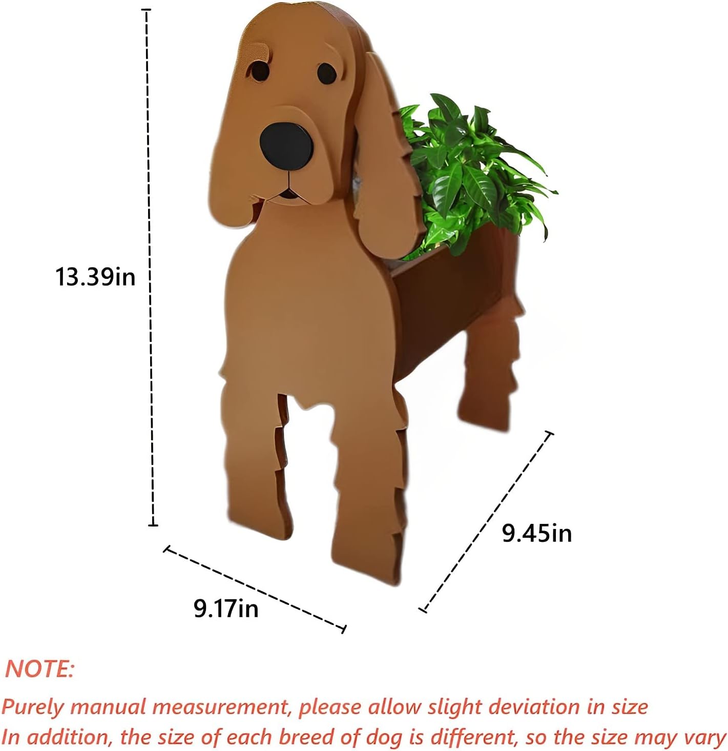 Brown Cocker Spaniel Dog Planter Pots, Animal Shaped Flower Pot | Cute Plant Gift for Women and Pet Lovers, Indoor