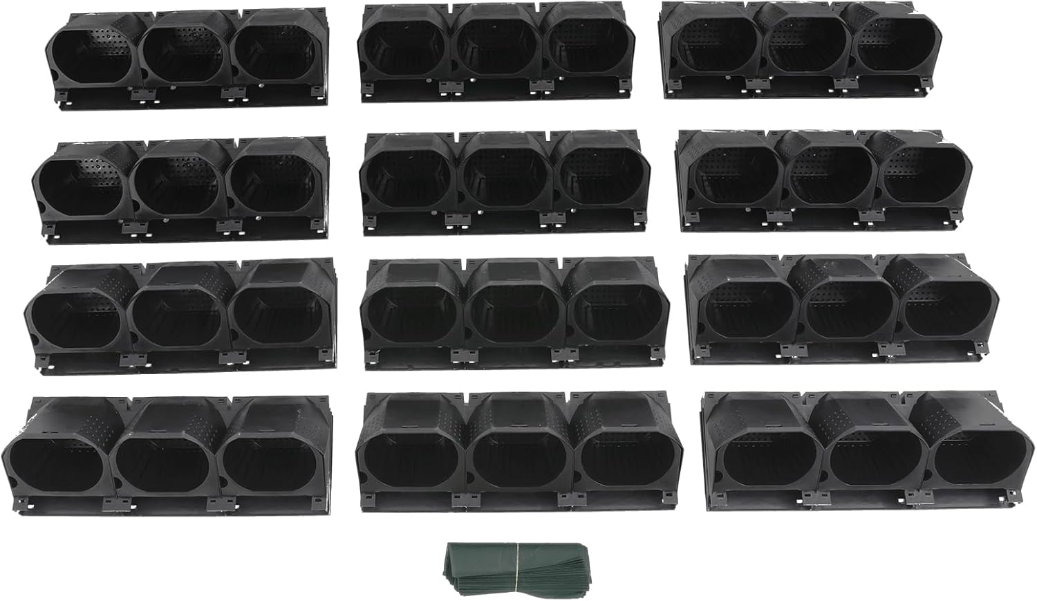 Vertical Wall Planter, Stackable Wall-Mounted Planter Indoor Outdoor w/36 Plastic Pots Living Wall Garden w/36