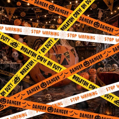 SWRT 3 Pack Halloween Decorations Caution Tape, 3 in x 30 Ft (Total 90 Ft)