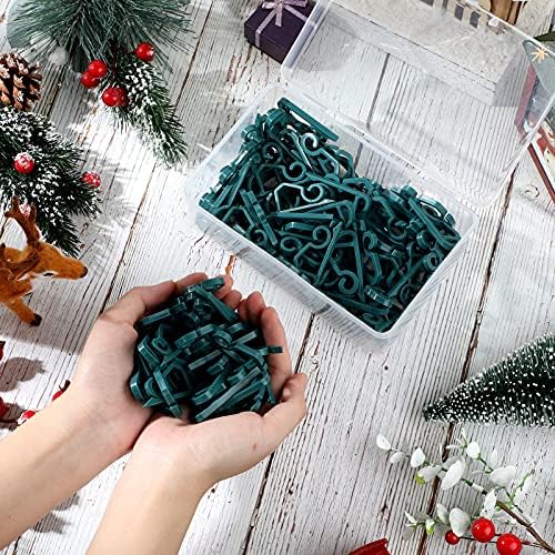 Marsui 180 Pieces Christmas Light Clips Outdoor Gutter Hooks,Green
