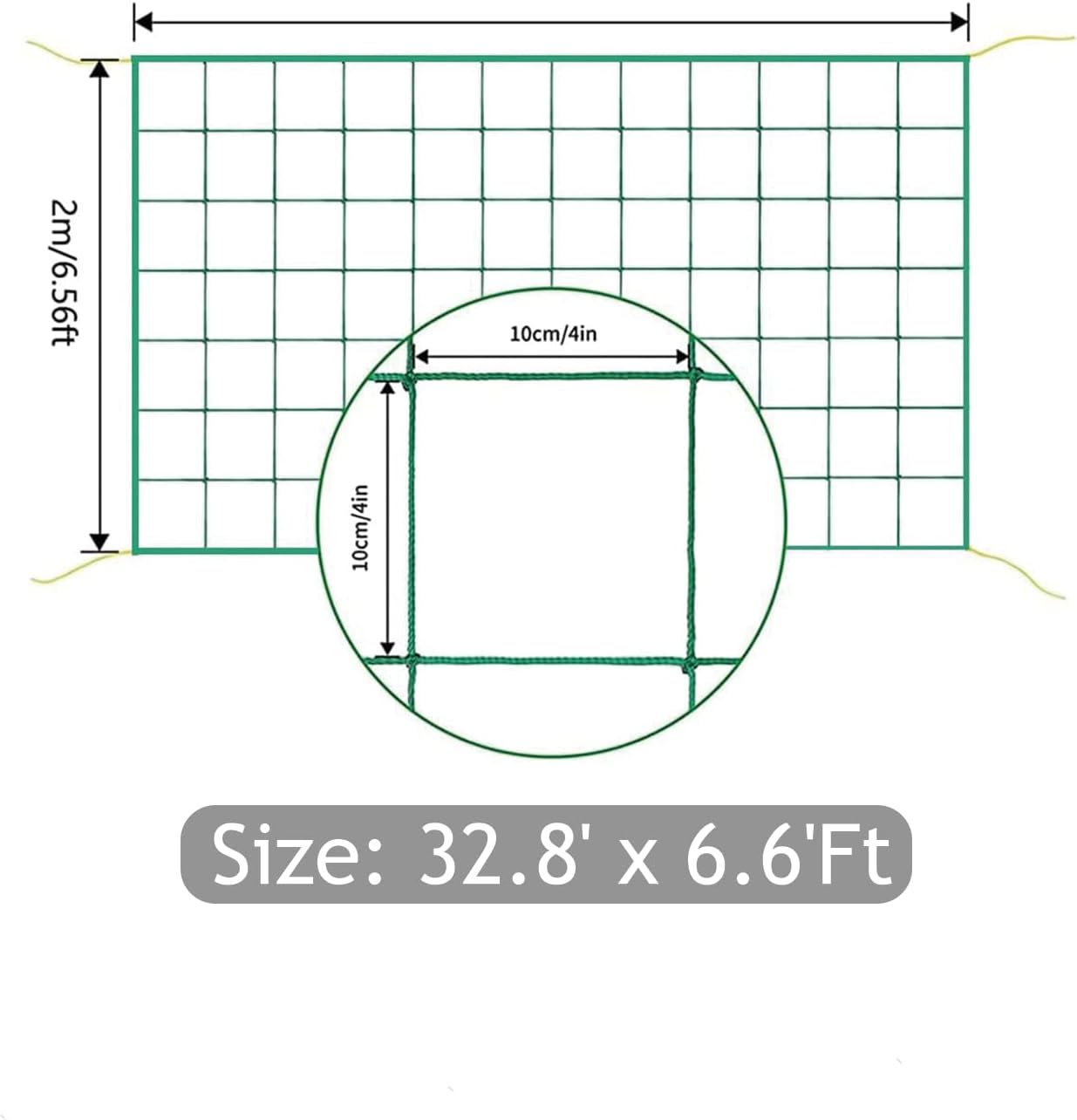 Trellis Netting, Heavy-Duty Garden Grow Netting for Climbing Plants, Outdoor Indoor Net for Cucumber, Tomatoes, Beans