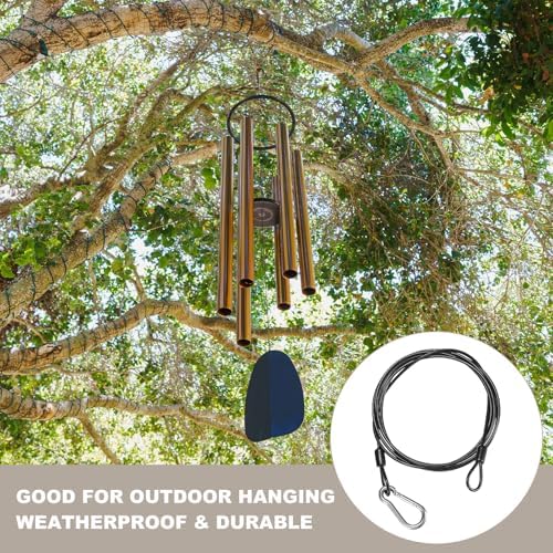 M METERXITY 2-Pack Bird Feeder Hanger with Snap Clip 200cm/79in, Black