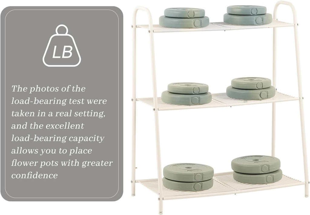 Kitsanery Metal Plant Stand Indoor Outdoor for Multiple Plants,3 Tier Plant Shelf,Large Heavy Duty Flower Holder Ladder