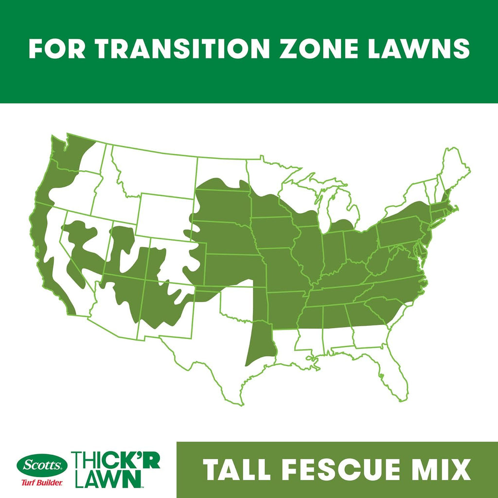 Scotts Turf Builder Thick'R Lawn Tall Fescue Mix, 12 lbs. (2-Pack) | Combination Seed, Fertilizer and Soil Improver