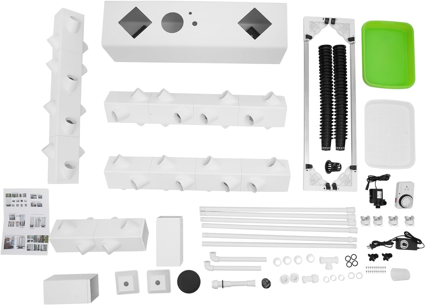 Vertical Hydroponics Growing System Kit, Indoor Growing System Planter Vertical Germination Kit Large Planting Baskets