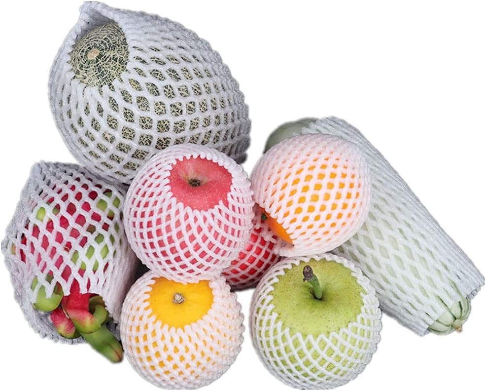 50pcs Foam Net Sleeve Pocket, for Shockproof Protection Transport Packing Wine Glass Bottle Fragile Items Vegetable