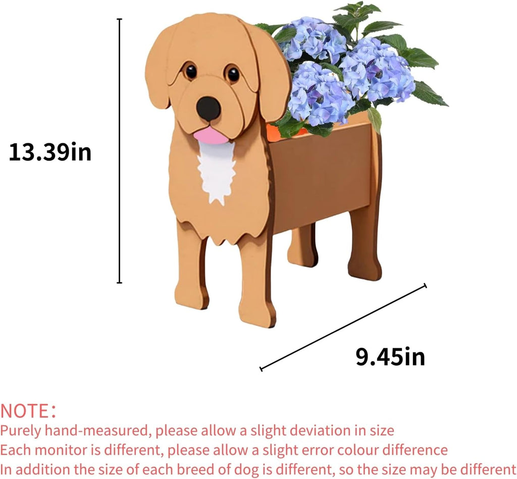 Cavoodle Dog Planter Pots, Animal Shaped Flower Pot | Cute Plant Gift for Women and Pet Lovers, Indoor Outdoor Garden