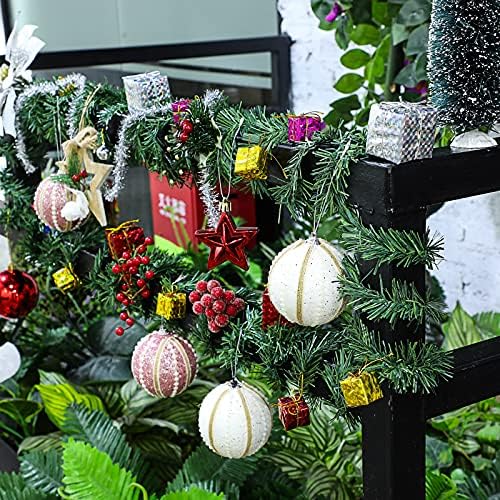 48 Pieces Christmas Garland Ties Artificial Pine Needles 12x1.6inch