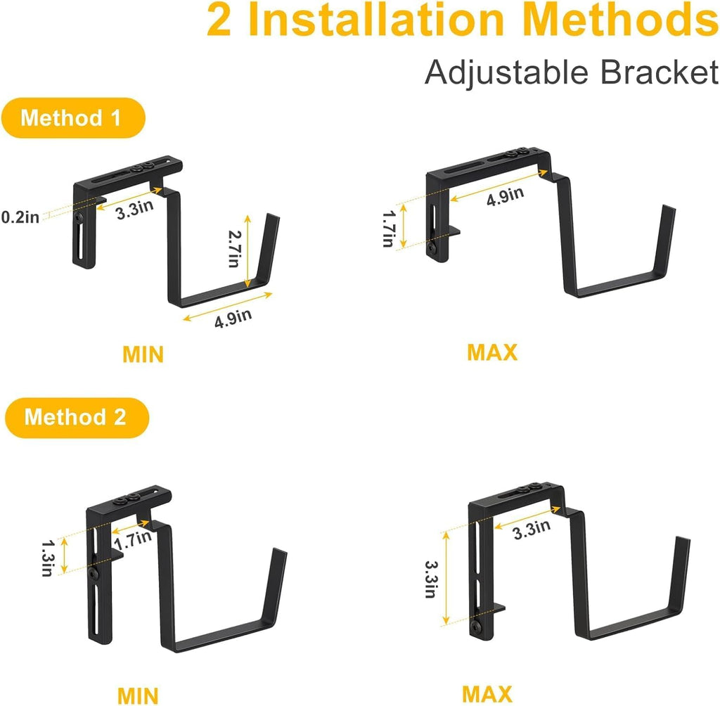 Balcony Planters Railing Hanging, Deck Railings Planter Boxes 16.9in, Railing Planter Box, Deck Planters for Railings