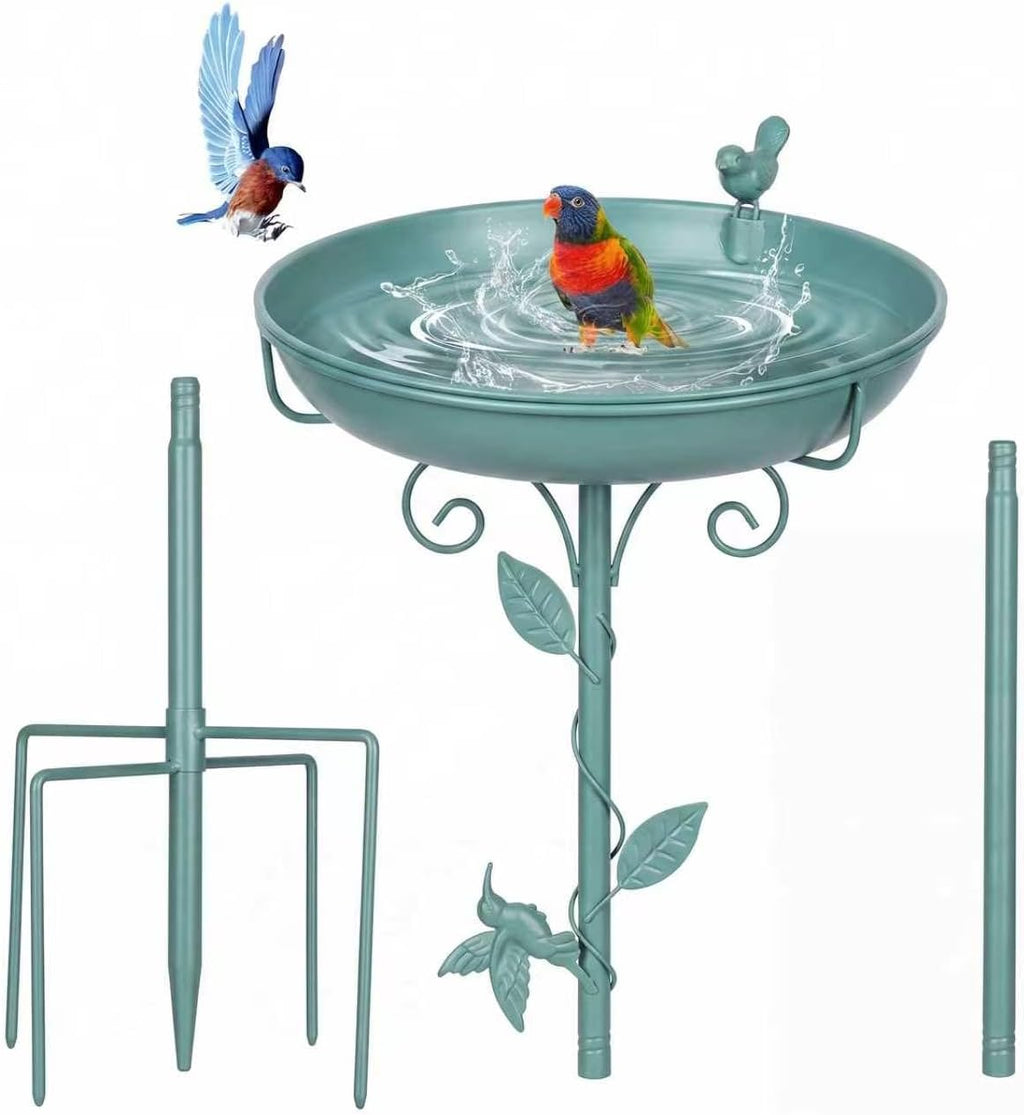 OICEME Bird Bath Purification Disk Pure Copper Outside Winter Solar Power Birdbath Wild Hummingbird Feeder Pedestal Fountain Cleaner Cage Dispenser Bowl Ground Safe Garden Sunflower Bird Gifts