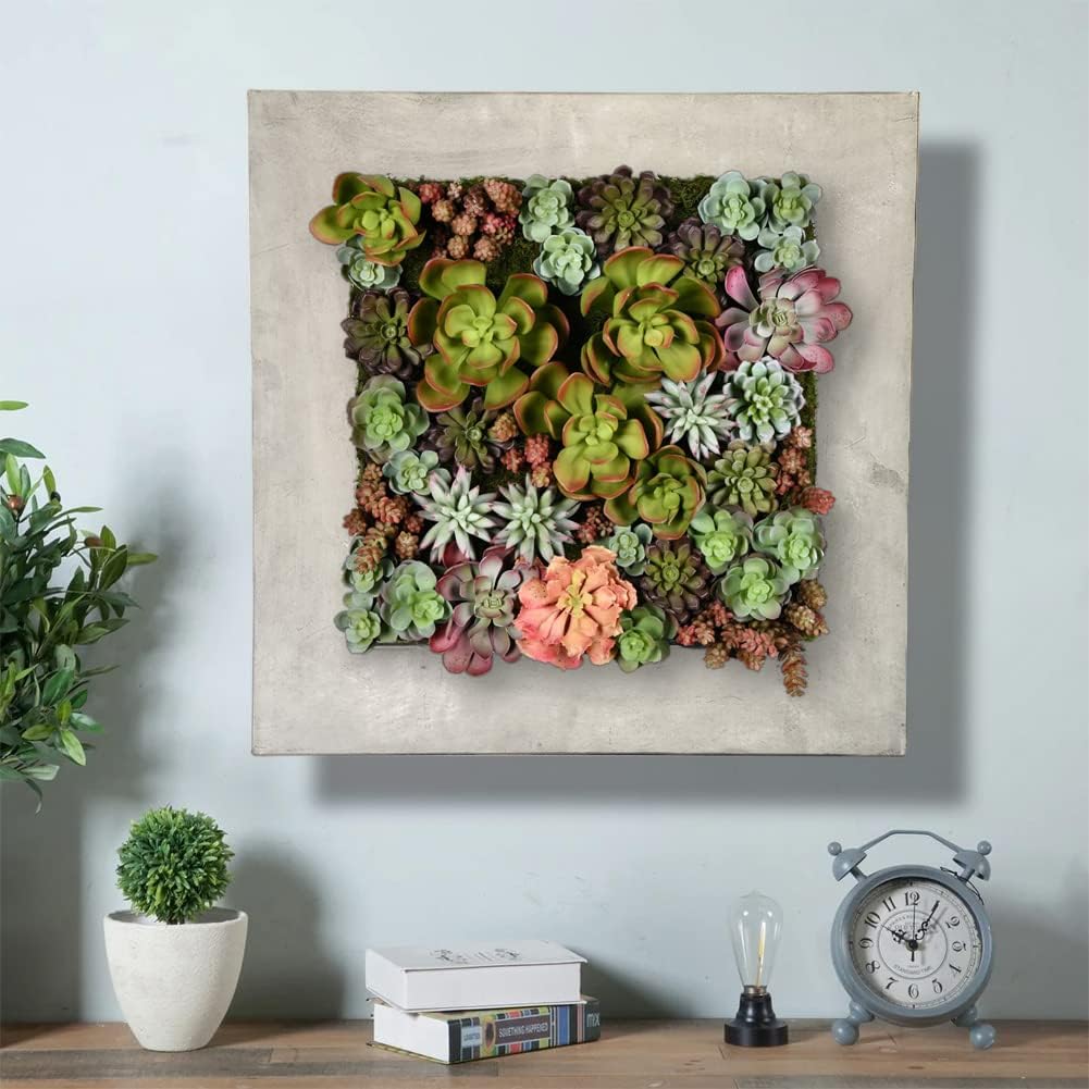 Modern Home Living Wall Galvanized Steel/Zinc Succulent Planter (Aged Zinc, 16 Pocket)