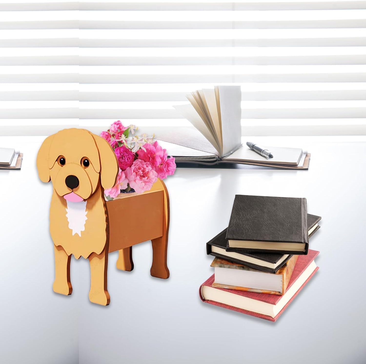 Cavoodle Dog Planter Pots, Animal Shaped Flower Pot | Cute Plant Gift for Women and Pet Lovers, Indoor Outdoor Garden
