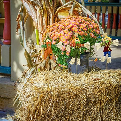 EBaokuup 10 Pcs Halloween Scarecrow Decorations, 12" Fall Harvest Scarecrow