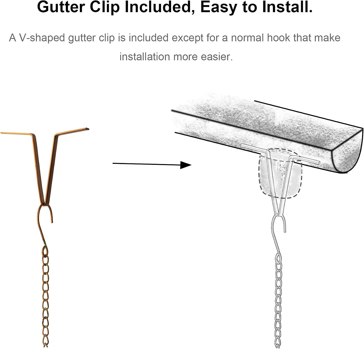 Glitzhome 8.5 FT Fish Shaped Rain Chains, Faux Copper Patina Finish Rain Chains for Gutters with 9 Fish, Adjustable
