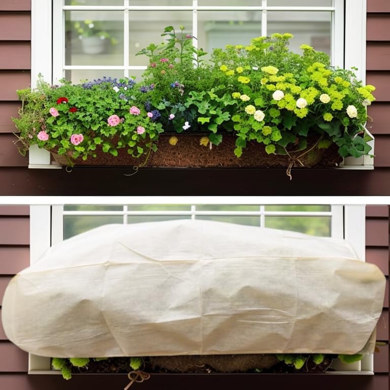 Plant Cover Freeze Protection, Winter Plant Covers, Plant Frost Cover, Tree Plant Freeze Protection Covers, Planter