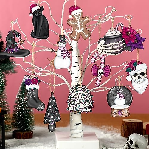 Maitys 36 Pcs Horror Christmas Ornaments Spooky Tree Decorations