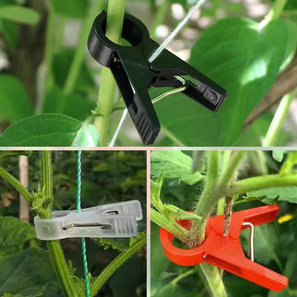 Plant Support Clips Reusable Garden Clips, Secured Plastic Plant Clips for Climbing Plants Outdoor, Plant Fixing Clips