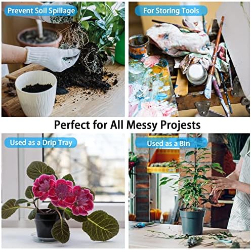 Repotting Mat for Indoor Plants Iridescent Plant Potting Mat Waterproof Potting Repotting Tray Gardening Gifts Mat Cactus Succulent,Orchid Potting Soil Mix Mess Control, 25.6" Garden Tool, Pots Mat