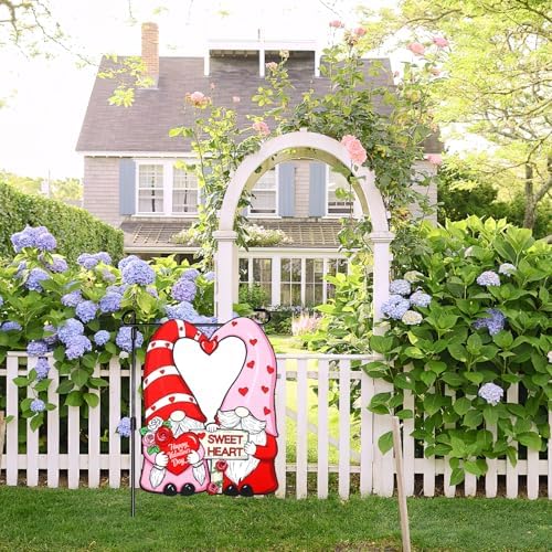 NOVWANG Valentines Day Flag, 17.7 x 13.8 in Polyester Double Sided Decor