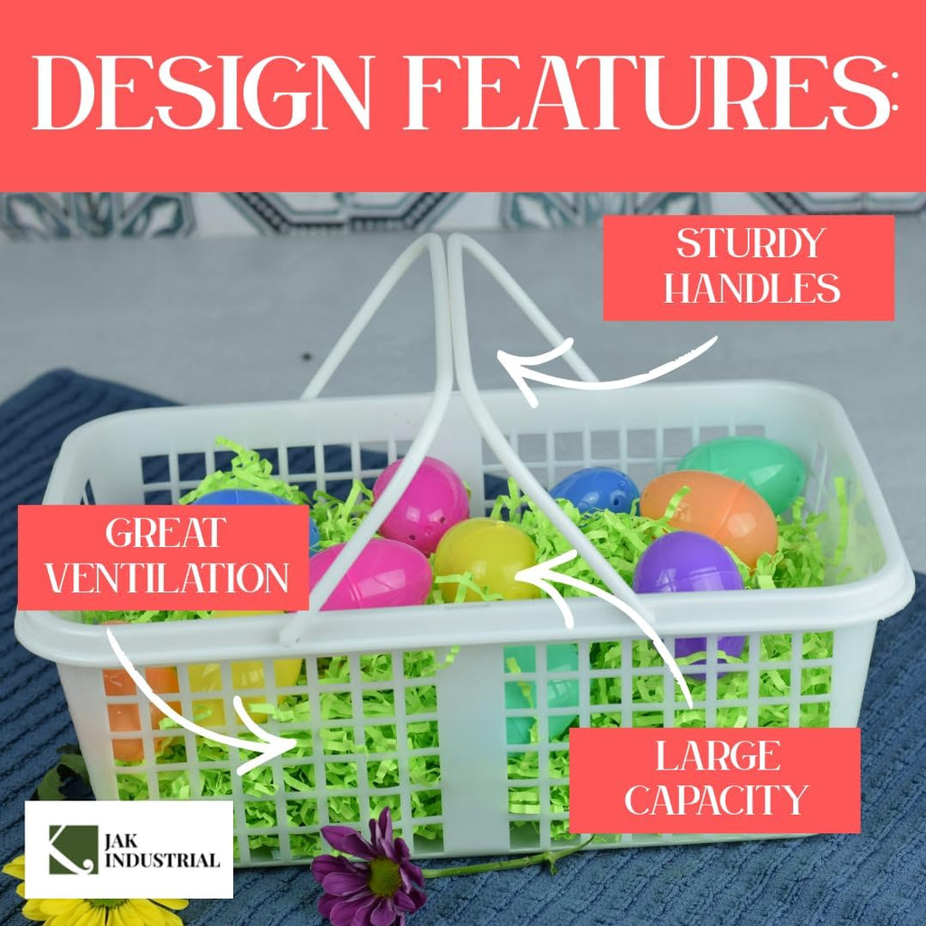 6 Pack – 6 Quart Garden Harvest Basket – Fruit Basket – Small Storage Container for Collecting, Gathering, and Gift