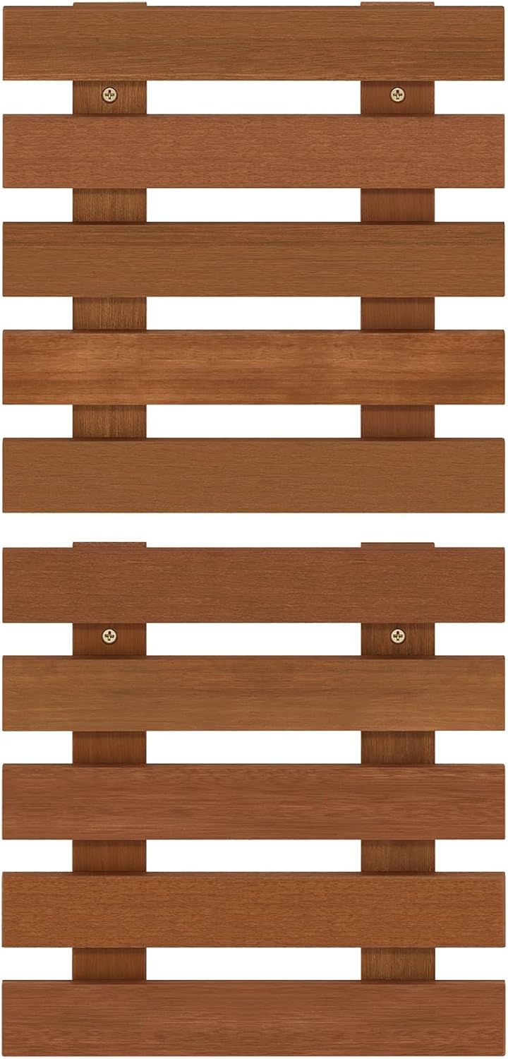 Furinno TIOMAN Outdoor Vertical Wall Planter, Set of 2 Wooden Hanging Planters, for Indoor, Outdoor Plants, Balcony